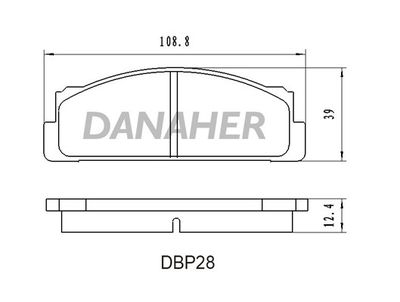 Комплект тормозных колодок, дисковый тормоз DANAHER DBP28 для FIAT 850