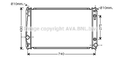 Радиатор, охлаждение двигателя AVA QUALITY COOLING TO2651 для TOYOTA PREVIA
