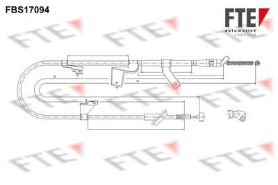 Тросик, cтояночный тормоз FTE 9250476 для SUZUKI SPLASH