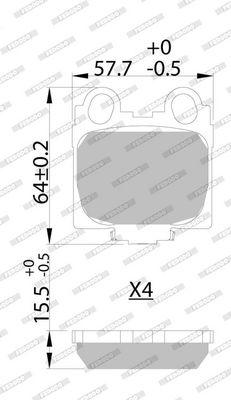 BREMSBELAGSATZ SCHEIBENBREMSE FERODO FDB1610 1