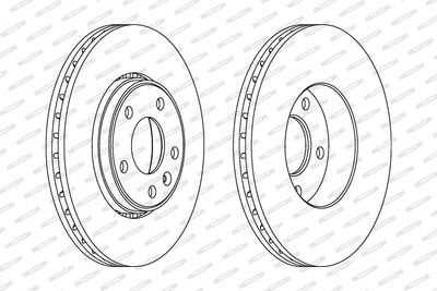 BREMSSCHEIBE FERODO DDF1204C1 1