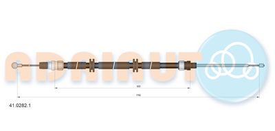 Тросик, cтояночный тормоз ADRIAUTO 41.0282.1 для RENAULT KANGOO