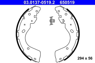 Комплект тормозных колодок ATE 03.0137-0519.2 для RENAULT ALASKAN
