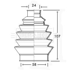 BORG & BECK BCB2329 Пыльник шруса для FORD FIESTA Автофургон / микроавтобус (J5_, J3_)