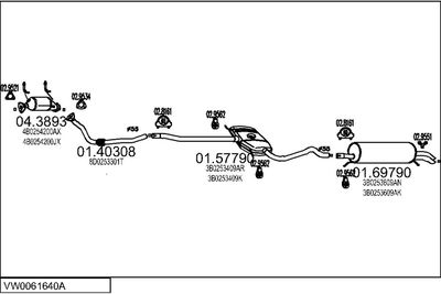 SISTEM DE ESAPAMENT MTS VW0061640A005726