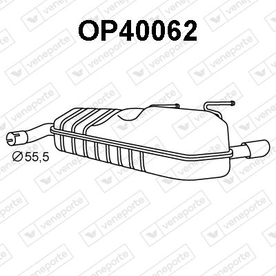 Глушитель выхлопных газов конечный VENEPORTE OP40062 для OPEL SIGNUM