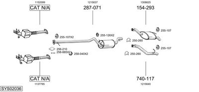 ABGASANLAGE BOSAL SYS02036
