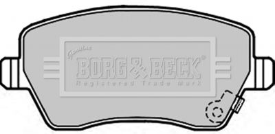 Комплект тормозных колодок, дисковый тормоз BORG & BECK BBP2297 для NISSAN NOTE