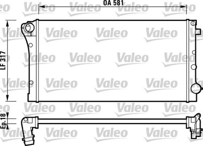 VALEO 732925 Радиатор охлаждения двигателя  для FIAT PANDA (Фиат Панда)