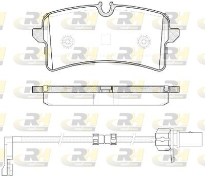 ROADHOUSE 21505.12 Тормозные колодки и сигнализаторы для AUDI A8 D4 (4H2, 4H8, 4HC, 4HL) S8 quattro