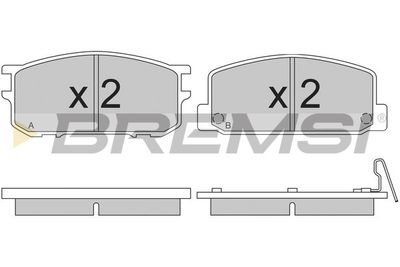 Комплект тормозных колодок, дисковый тормоз BREMSI BP2167 для RENAULT MASTER