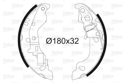 Комплект тормозных колодок VALEO 562990 для FIAT PUNTO