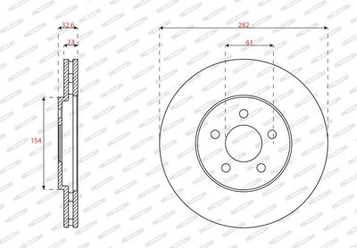 BREMSSCHEIBE FERODO DDF2165 1