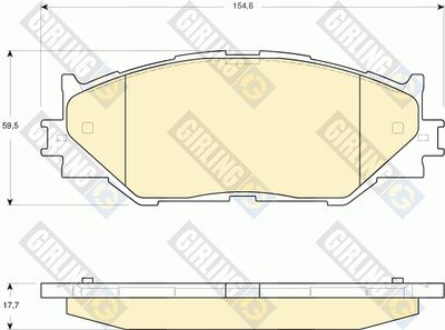 GIRLING 6134109 Тормозные колодки и сигнализаторы  для LEXUS IS II (_E2_) 250 AWD (GSE25_)