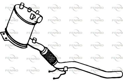 Filtr sadzy / filtr cząstek stałych, układ wydechowy FENNO P8875DPF