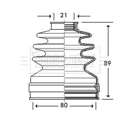 Bellow, drive shaft Borg & Beck BCB2787