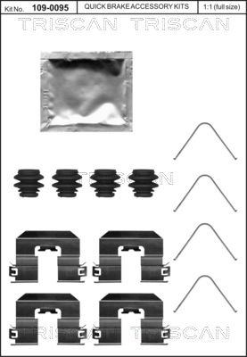 Комплектующие, колодки дискового тормоза TRISCAN 8105 431652 для HYUNDAI IONIQ