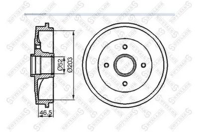 спирачен барабан STELLOX 6025-1905-SX