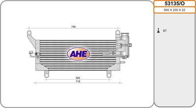 Конденсатор, кондиционер AHE 53135/O для LANCIA Y
