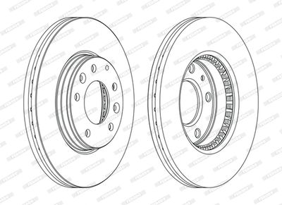 Bromsskiva FERODO DDF1210C