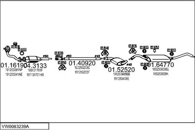 SISTEM DE ESAPAMENT MTS VW0083239A001664