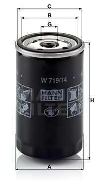 Масляный фильтр MANN-FILTER W 719/14 для CHRYSLER GRAND VOYAGER