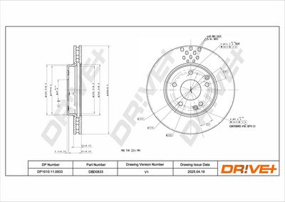 спирачен диск DR!VE+ DP1010.11.0833