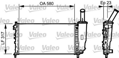 VALEO 732923 Радиатор охлаждения двигателя  для FIAT PUNTO (Фиат Пунто)