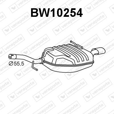 Глушитель выхлопных газов конечный VENEPORTE BW10254 для BMW 6