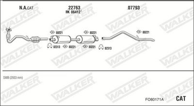 Изпускателна система WALKER FO80171A