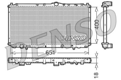 Радиатор, охлаждение двигателя DENSO DRM33061 для VOLVO S40