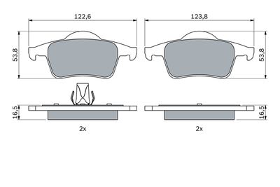 Brake Pad Set, disc brake 0 986 424 539