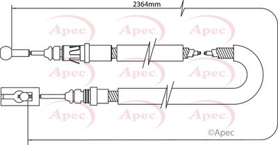 Cable Pull, parking brake APEC CAB1054