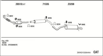 SISTEM DE ESAPAMENT WALKER SKK015584AA