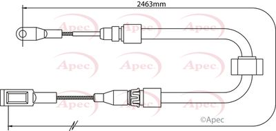 Cable Pull, parking brake APEC CAB1283