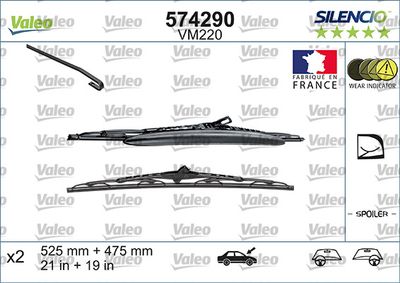 Balai d'essuie-glace VALEO — avant