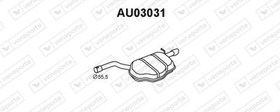 VENEPORTE AU03031 Глушитель выхлопных газов  для AUDI A4 (Ауди А4)