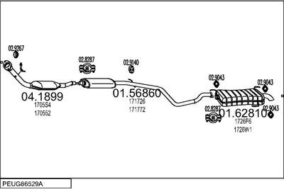 SISTEM DE ESAPAMENT MTS PEUG86529A002485