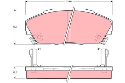 Комплект тормозных колодок, дисковый тормоз TRW GDB3034 для ACURA LEGEND