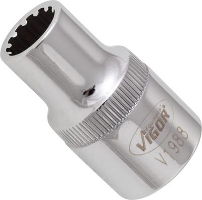 Vigor V1988 Nástrčná hlavice s multiprofilem 10mm 1/2"