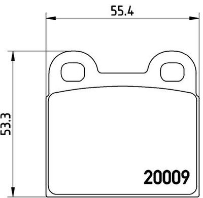 Комплект тормозных колодок, дисковый тормоз BREMBO P 06 001 для ALFA ROMEO GTA