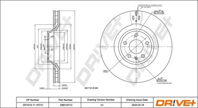 BREMSSCHEIBE DR!VE+ DBD1671C 2