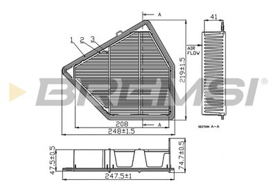 Воздушный фильтр BREMSI FA1076 для HONDA CR-V