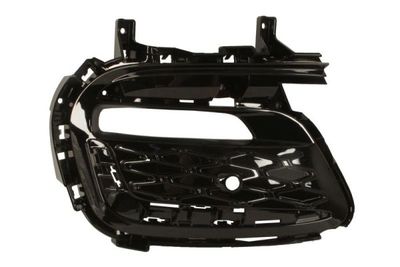 Voorbumper afdekking Links (met parkeersensor gaten, plastic, zwart glanzend) past: CHRYSLER PACIFICA 03.20-