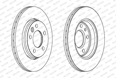 BREMSSCHEIBE FERODO DDF1286C 1