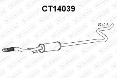 Предглушитель выхлопных газов VENEPORTE CT14039 для DS DS