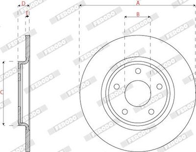 DISC FRANA FERODO DDF2818C 2