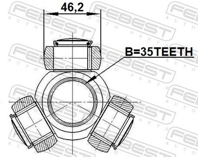 TRIPODA CARDAN FEBEST 2216MQ4 1
