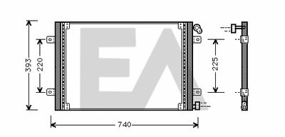 Конденсатор, кондиционер EACLIMA 30C60029 для RENAULT ESPACE