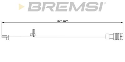 Сигнализатор, износ тормозных колодок BREMSI WI0537 для PORSCHE 928